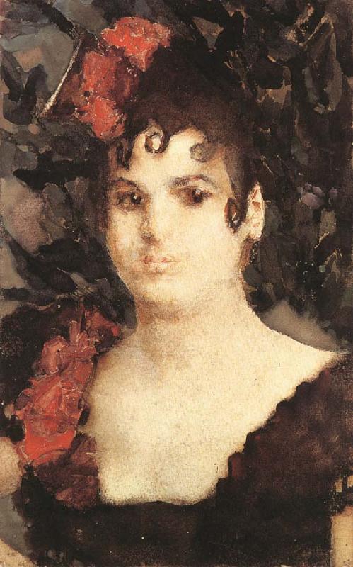 Mikhail Vrubel Portrait of Tatyana Liubatovich as carmen Germany oil painting art